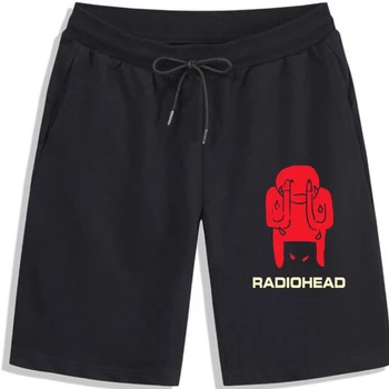 Običaj Muške Kratke hlače s Okruglog izreza, muške Kratke hlače Radiohead, pate amnezijom, Pamuk Formalne kratke po cijeloj površini za muškarce, muške Kratke hlače