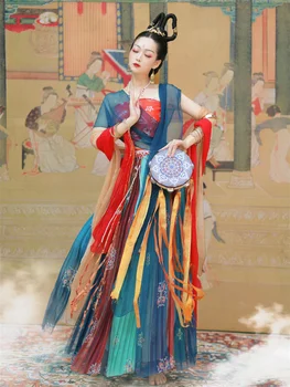 Odijelo za odlazak u klasičnim Plesom Dunhuang Apsaras Odjeća Elegantne Kineske Narodne Plesne Kostime Cosplay Posebne Namjene
