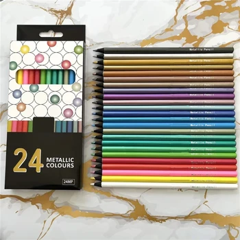 Olovke za crtanje 24 Različitih boja, set kistova za crtanje, umjetničke Olovke za ručni rad