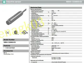 Originalni senzor blizine NBN4-12GM50-E3, metalni indukcijski prekidač, senzor