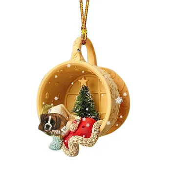 Ovjes Akril Ovjes Božićni dekor Pas Spava Na Maturalnu božićno drvce U gnijezdu Božić