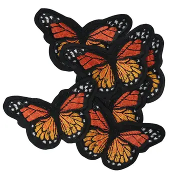 Pamuk aplike u obliku leptira Нашивки za odjeću Blijedo-žute нашивки u obliku leptira na traperice