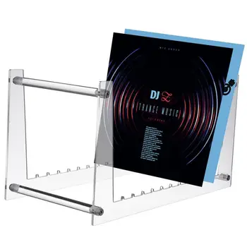 Prozirni akrilni stalak za skladištenje ploča, prijenosni i moderni držač za lp, album za desktop