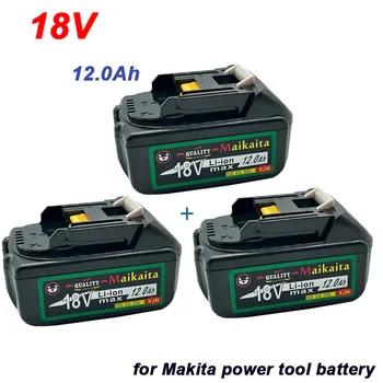 Punjiva litij-ionska baterija sa punjačem BL1860 18V 12000mAh, Pogodan za Makita 18V Battery 12Ah BL1840 BL1850 BL1830