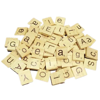 Puzzle igra za rano učenje slova, drvene chips, kocke engleske abecede za djecu, drvene puzzle igre, dječje igre Kvadrat