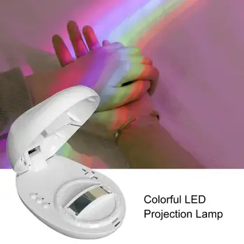 Rainbow Projektor Creative Light Egg u obliku srca ABS RGB Projekcija noćno svjetlo s Niskom potrošnjom Energije za Spavaće sobe