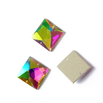 Rhinestones 2308-og kvadrat AB, Dijamanata s 20 rupa, uradi sam, Stan dragulji, Pribor za šivanje i tkanine, dekorativne kristali