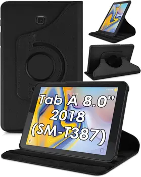 Rotirajući na 360 Stupnjeva Torbica za Samsung Galaxy Tab, A 8.0 2018 SM-T387W SM-T387V s Многоугольной Postoljem, Cover-Фолиант, Solidna stražnji poklopac