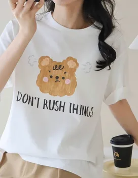 Rush Thing Bear, Ženska majica sa slikom indie-punk-rock-grupe, ženske majice, osnovne majice s okruglog izreza