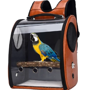 Ručke za nošenje omogućuju za kućne ljubimce Deluxe Parrot Bird Putni Ruksak Prozračna Torba Za Nošenje Na Otvorenom