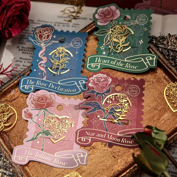 Ruža Malog Princa, Romantična Mini-Metalna Oznaka, Kreativna Školski Uredski pribor, Poklon knjiga za marka 