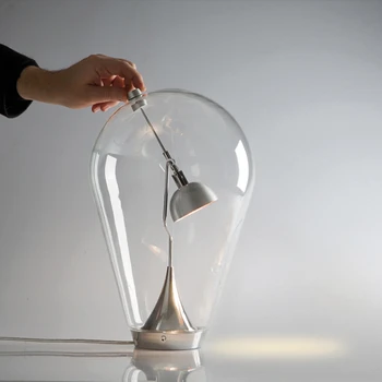 Skandinavska Stakla Podesiva Inflatable Lampe Stolne Noćni Ormarić Za Spavaće sobe Magnetsko Prozirnog Stakla MR16 Stolne Svjetiljke