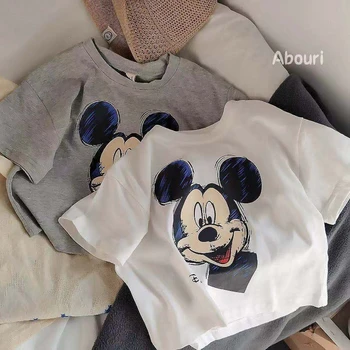 Smiješne majice s likovima iz Disney Mickey, Svakodnevne univerzalne Majice za djevojčice Y2k 2023, Ljetna Nova Slatka Vintage odjeća
