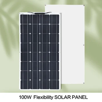 Solarni panel 200W100W 18V, vrlo učinkovit Prijenosni sklop napajanja, Fleksibilna Hitna punjenje, Vanjski solarni paneli Za kuće/Kampiranje