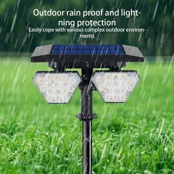 Spike Light Solarna vanjska svjetiljka za uređenje dvorišta, parka, dvorišta, Vodootporna, otporna na atmosferske uticaje, automatska Punjiva