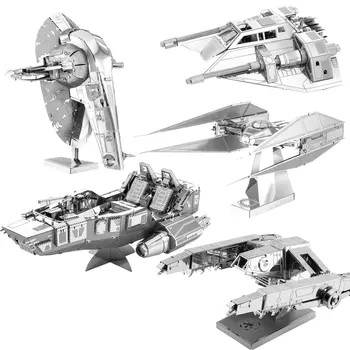 Star brod Grah Фетта, 3D skup metalnih zagonetki, uradi sam, lasersko rezanje, zagonetke, igračka-puzzle igra Za djecu
