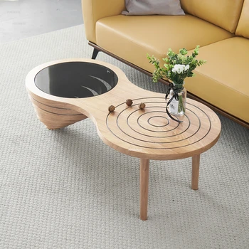 Stolići su od punog drveta u skandinavskom stilu, Dom okrugli stolić, Kreativnog namještaja za dnevni boravak, Dizajn приставной stol za ured poseban oblik