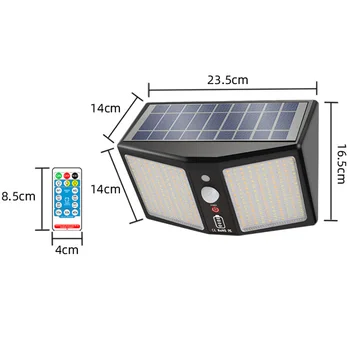 Sunčeva svjetlost CCT daljinski upravljač 360 led detektor pokreta PIR Vodootporan Sunčevu svjetlost Za uređenje vrta i Ulice svjetiljke Zidne lampe