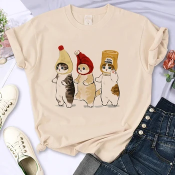 T-shirt slatka Mačka, Ženska t-Shirt Sa Smiješnim Likom Y2K 90-ih, Harajuku, Grafički t-shirt Ulzzang 90-ih, Majica sa po cijeloj površini, Estetski Vrh, t-Shirt, Ženska