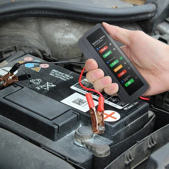 Tester akumulatora 12 v, Mini-digitalni tester generatora izmjenične struje, Prikaz sa 6 led žaruljama, Alat za dijagnostiku automobila, auto Tester akumulatora, Analizator