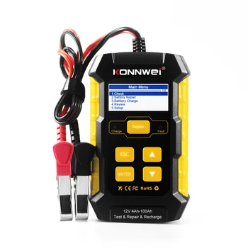 Tester automobilskih akumulatora KONNWEI KW510, puls popravak Auto punjača, Alat za održavanje automobilskih dijagnostičkih uređaja