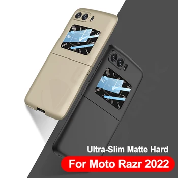 Torbica GKK za Motorola Razr 2022 ultra tanki, Sve u paketu Sa Staklenog Zaštitnog poklopca kamere Za Moto Razr 2022, Mat tvrdi torbica