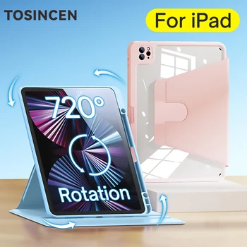 Torbica-stalak TOSINCEN s rotacijom od 360 ° za 2022 iPad Air 5/4 10,9 Case Pro 11 12,9 Mini 6 8,3 cm 2019 10,2 7/8/9 2022 10th