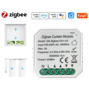 Tuya Zigbee WiFi Modul Prebacivanje Zavjese Rolo Sjenila Motor Inteligentni Kontroler Zavjese Za Alexa, Google Home Glasovno Upravljanje