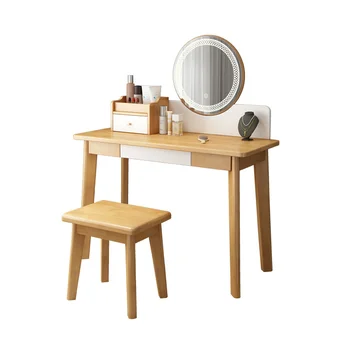 ud комодный stol jedan jednostavan praktičan stol za šminkanje čist crveni domaći spavaća soba mala komoda s pozadinskim osvjetljenjem toaletni stol