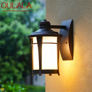 Ulični zidne lampe TYLA LED Klasični retro kava bra Vodootporan dekorativne za dom prolaz