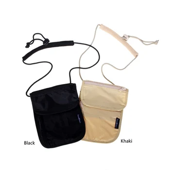 Unisex novčanik na бретелях, однотонный torbica s gornjim poklopcem, zatvarač, kompaktan i prenosiv Podesiva torba na vrat