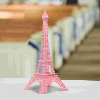 Uredski dekor, Metalna Eiffelov toranj, Pink Osnovna vintage retro model, ukrasni rekvizite za fotografiju pucati od legure