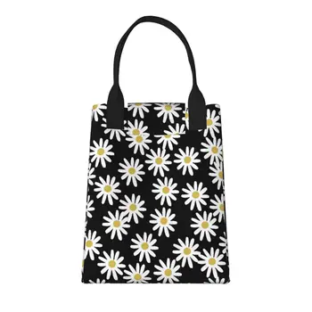 Velika modna torba za shopping s ručkama Love Daisy Floral, reusable shopping torba od čvrstog vintage pamučne tkanine