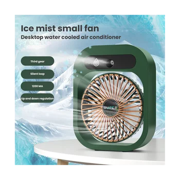 Ventilator za klimatizaciju Stolni Ventilator Za Zamagljivanja Hlađenja USB Punjiva Ovlaživač Zraka Prijenosni Ventilator-raspršivač sa 3 Brzine vjetra za Dom A
