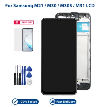 Visoka kvaliteta za Samsung Galaxy M21/M30/M31/M30s Zamjena digitizer LCD zaslon Osjetljiv na crnom zaslonu s okvirom