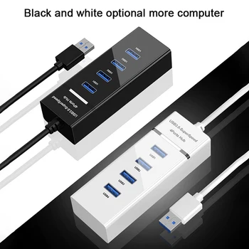 Visoko kvalitetni USB 3.0 Portove Hub Razdjelnik Kabel adapter od jednog do četiri velike Brzine Budile USB produžni kabel Računalo Razdjelnik