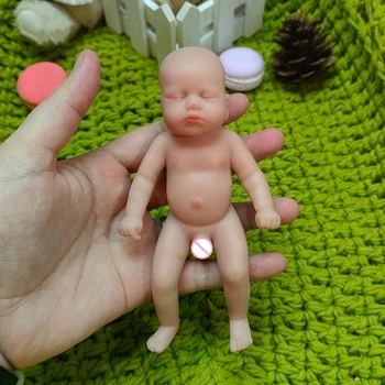 WW1576 6 cm 15 cm 110 g 100% Silikonska lutka-Реборн, Zaspala djevojka, Neobojeni Nezavršene Realan dječje božićne igračke