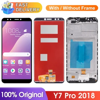 Y7 2018 Zaslon, za Huawei Y7 Pro 2018 LCD zaslon osjetljiv na Dodir Digitalizator s Okvirom za Zamjenu Y7 Prime 2018