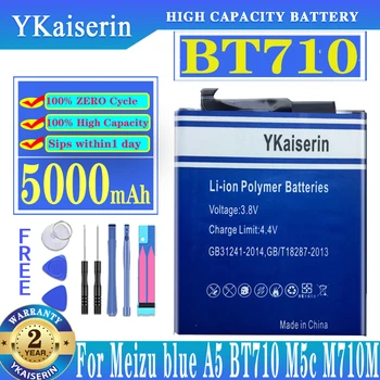 YKaiserin Za Mei Zu BT710 BT 710 5000 mah Baterija Za Meizu Blue A5 Baterija M5c M710M M793Q Baterija za mobilni telefon Besplatni Alati