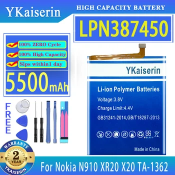 YKaiserin za Nokia N910 XR20 X20 TA-1362, baterija LPN ' 387450, 5500 mah, baterija + besplatni alati