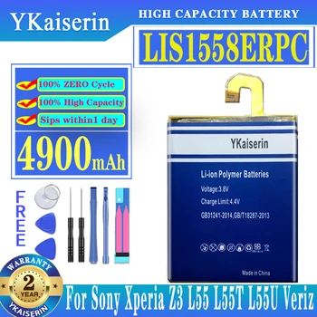 YKaiserin Zamjenske Baterije Za SONY Xperia Z3 L55T L55U D6653 D6633 D6603 LIS1558ERPC Autentična Baterija za telefon 4900 mah