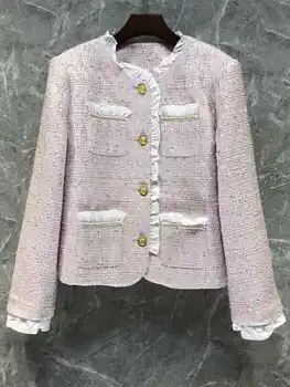 yu042 Trendi ženski kaputi i jakne 2023 za modnu pistu, Luksuzni europski dizajn, moderna ženska odjeća za stranke