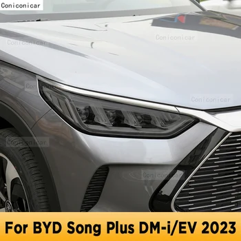 Za BYD SONG PLUS DM-i EV 2023 Vanjski prednji far automobila Sa zaštitom od ogrebotina, Nijansiranje prednje lampe, zaštitna folija od TPU, Pribor za popravak