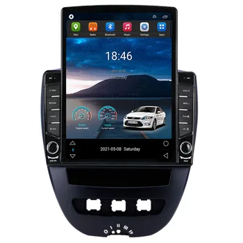Za Tesla Stil 2 Din Android 12 Auto Radio za Peugeot 107, Toyota Aygo Citroen C1 Media Player GPS Stereo Carplay DSP
