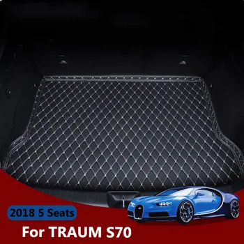 Za TRAUM S70 2018, 5 sjedala, auto mat stražnjeg prtljažnika s visokim rubovima, Kožni Tepih za zaštitu od prljavštine, jedan zaštitna podloga za tepih