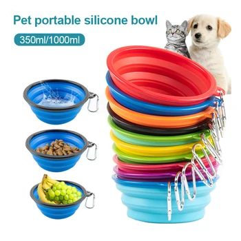 Zdjela za jelo Pas Pop-Oprema Za pse Sklopivi Zdjele Silikonska Zdjela za kućne ljubimce Zdjelica za Mačke Prijenosni spremnik Za jelo Pas Zdjela za kućne ljubimce