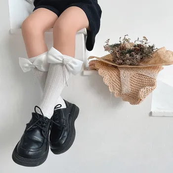 Čarape od Teleće kože s Lukom za Djevojčice Ranoj Jeseni