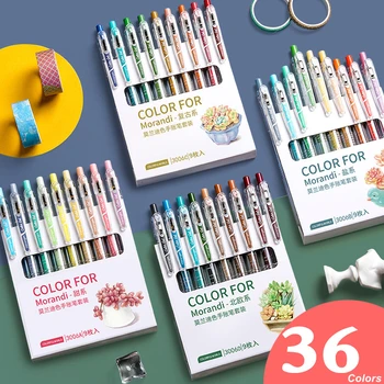 Šareni skup gel olovke za vođenje dnevnika, bilješke, isticanje gel u boji tinte uredski materijal