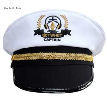 Šešir kapetana za djecu i odrasle, rekvizite za kostim stranke, šešir kapetana Ratne mornarice za zurke u čast noći vještica XXFD