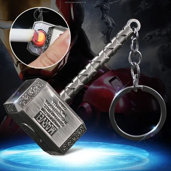 Ветрозащитная USB električna punjiva upaljač Thor Hammer iz цинкового legure, беспламенный privjesak, cool upaljač, muški dar za pušače